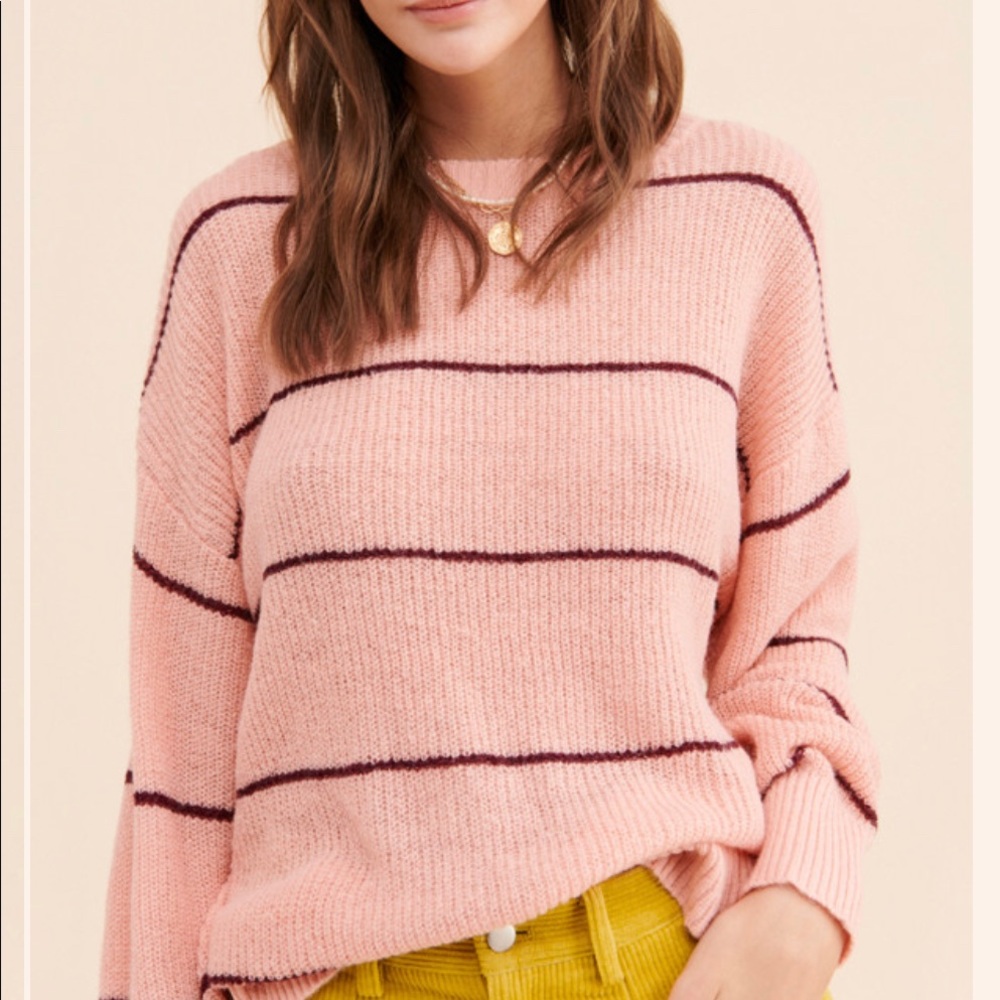 Gentle Fawn “Rose Street” Pink Striped Sweater